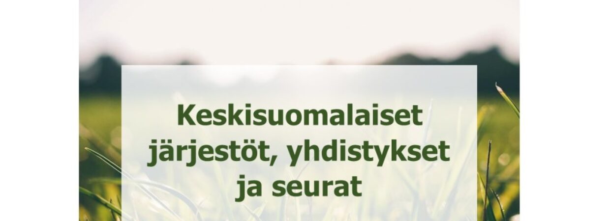 Keskisuomalaiset järjestöt, yhdistykset ja seurat -diasarja julkaistu Yhdistystorilla