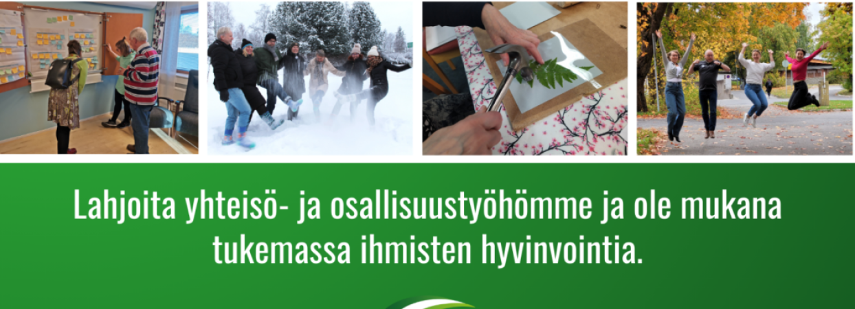 Lahjoita yhteisö- ja osallisuustyöhömme ja ole mukana tukemassa ihmisten hyvinvointia