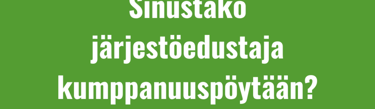 Kumppanuuspöydän järjestöedustajien haku aukeaa 4.11.24