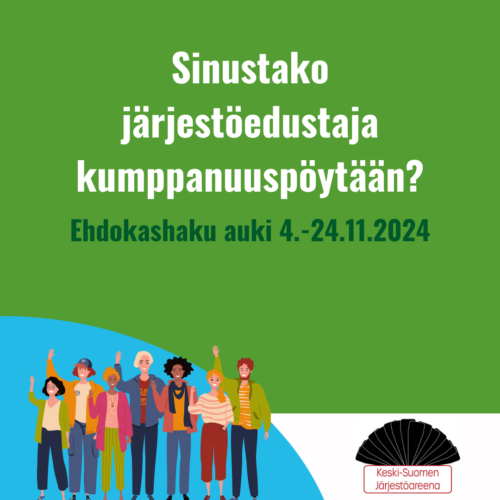 Kumppanuuspöydän järjestöedustajien haku aukeaa 4.11.24