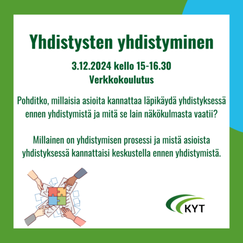 Yhdistysten yhdistyminen -verkkokoulutus
