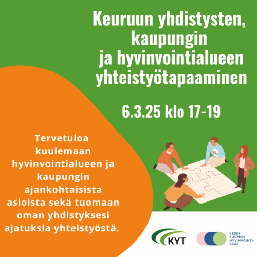Keuruun yhdistysten, kaupungin ja Keski-Suomen hyvinvointialueen yhteistyötapaaminen 6.3.25