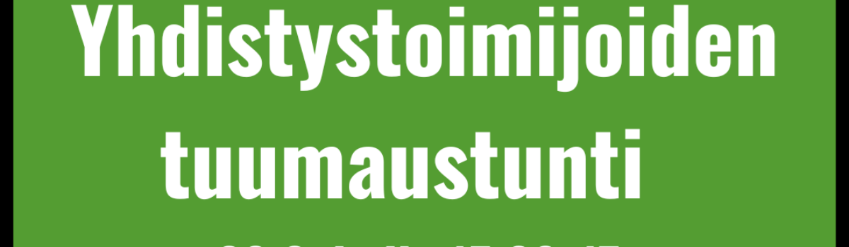 Yhdistystoimijoiden tuumaustunti 20.3.