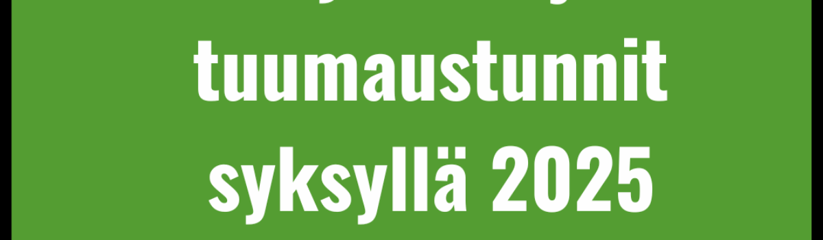Yhdistystoimijoiden tuumaustunnit syksyllä 2025