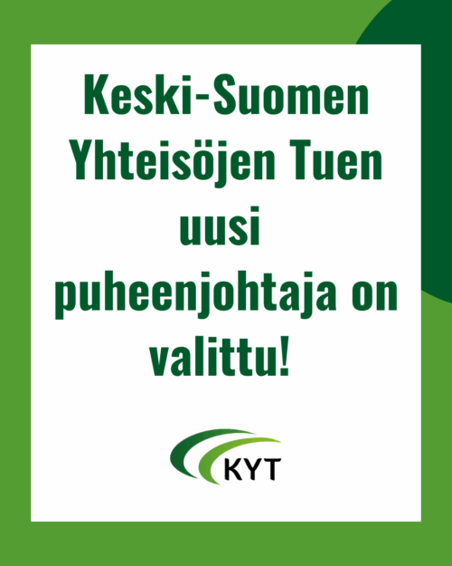 Keski-Suomen Yhteisöjen Tuen uusi puheenjohtaja valittu