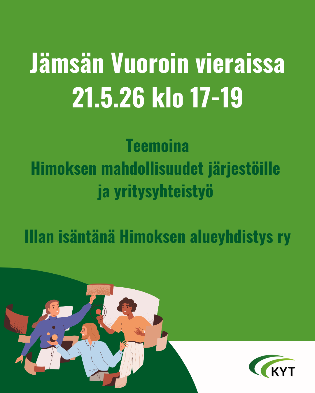 Jämsän Vuoroin vieraissa 21.5.26 mainoskuva