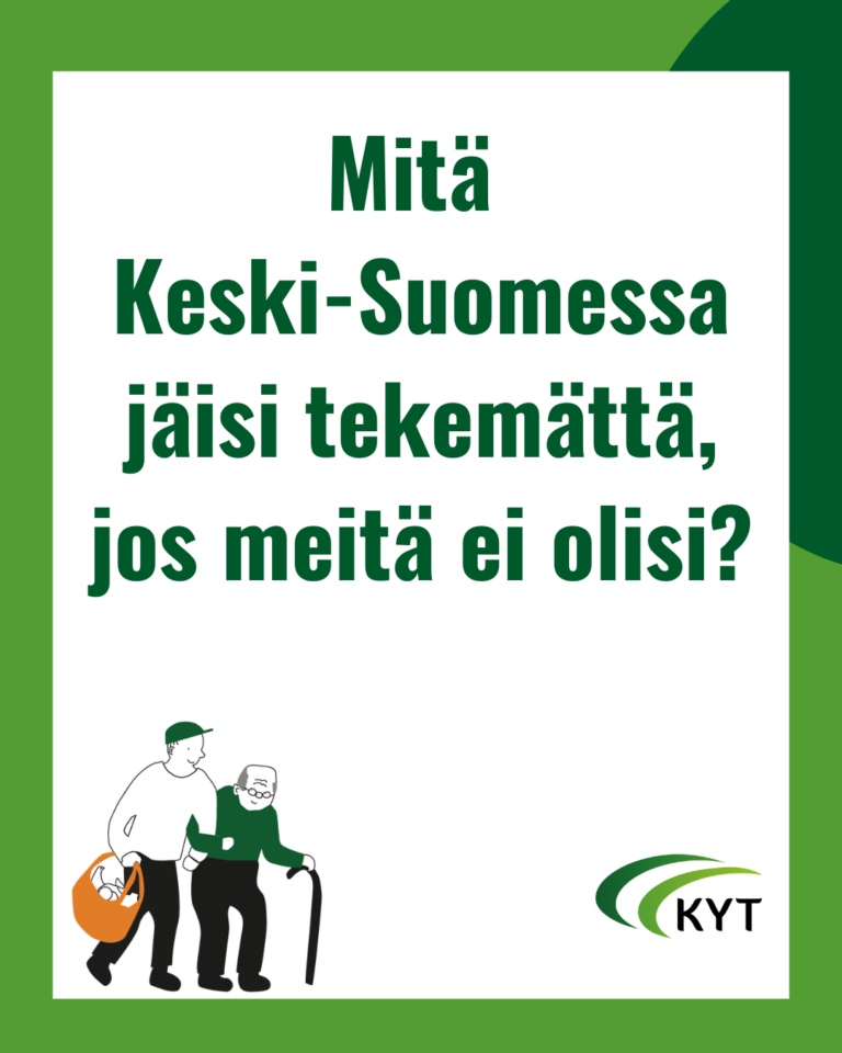 Kuvassa vapaaehtoinen auttaa ikäihmistä, joka kulkee kepin kanssa kauppareissulla