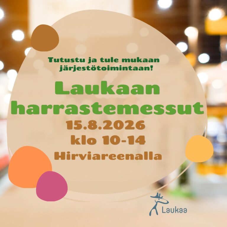 Laukaan harrastemessut 15.8.26 mainos