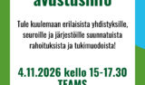 Jyväskylän avustusinfo 4.11.2026 kello 15-17.30