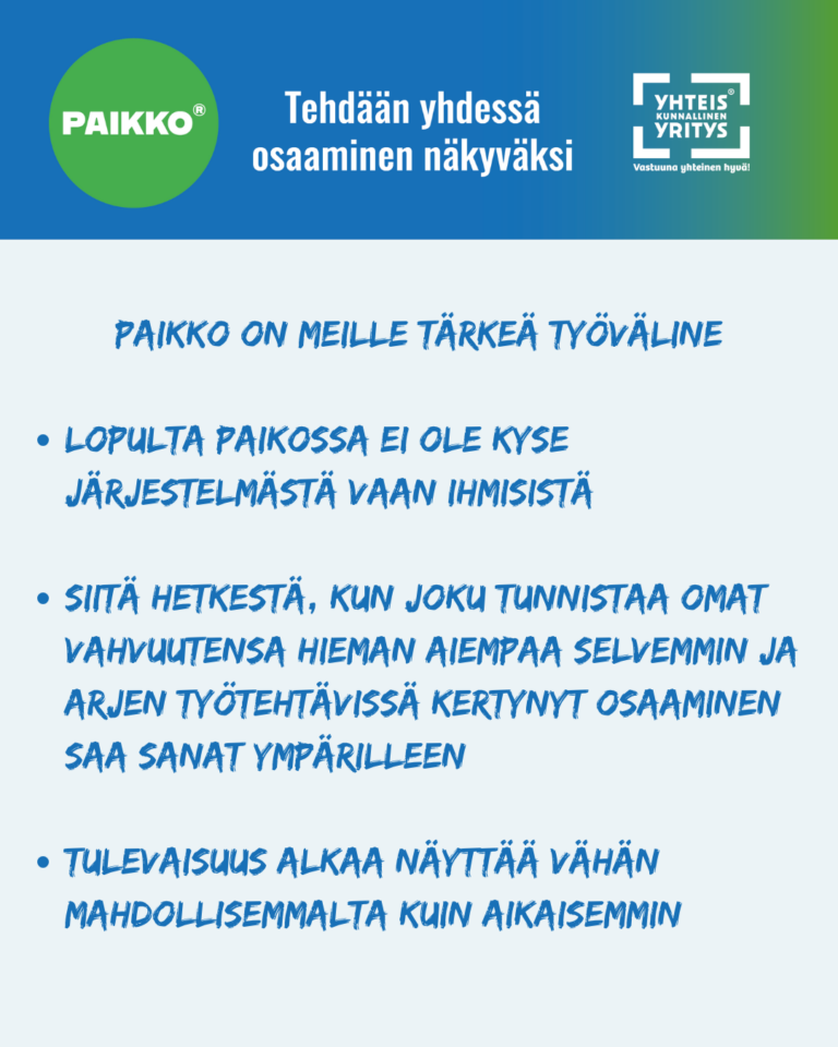 Osaaminen näkyväksi